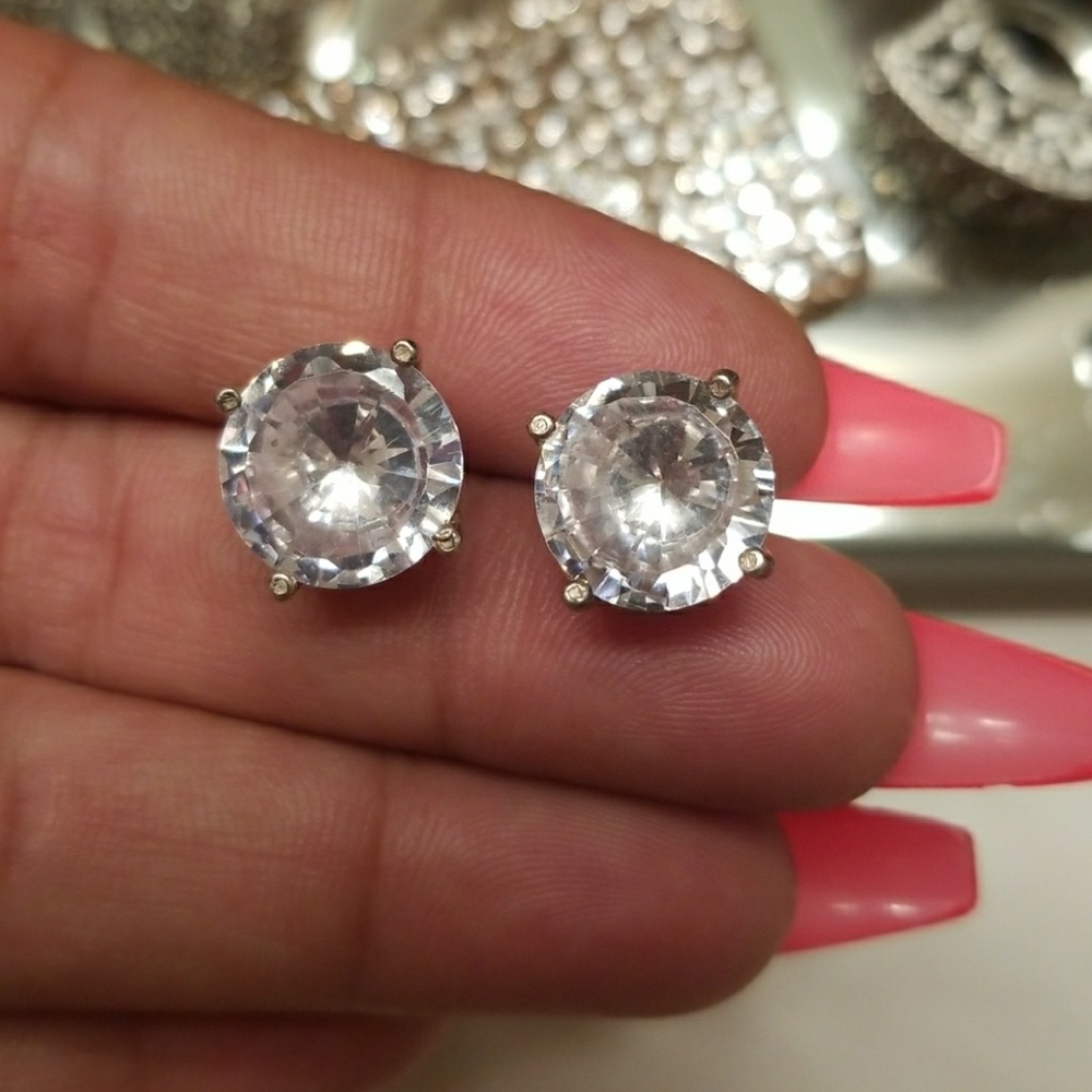 Sterling Silver Diamond CZ Studs